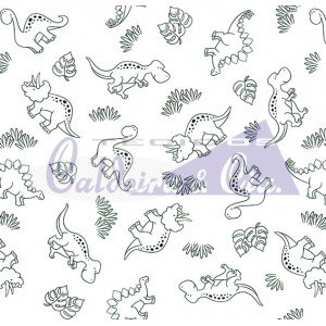 Contorno Dinos cor 08 (Branco c/ Preto) 